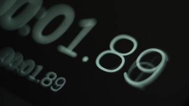 数字秒表当前的数字秒精确的仪器显示时间分数